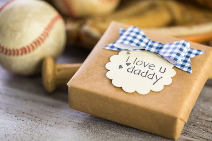 Celebrating Father's Day for baseball dad.